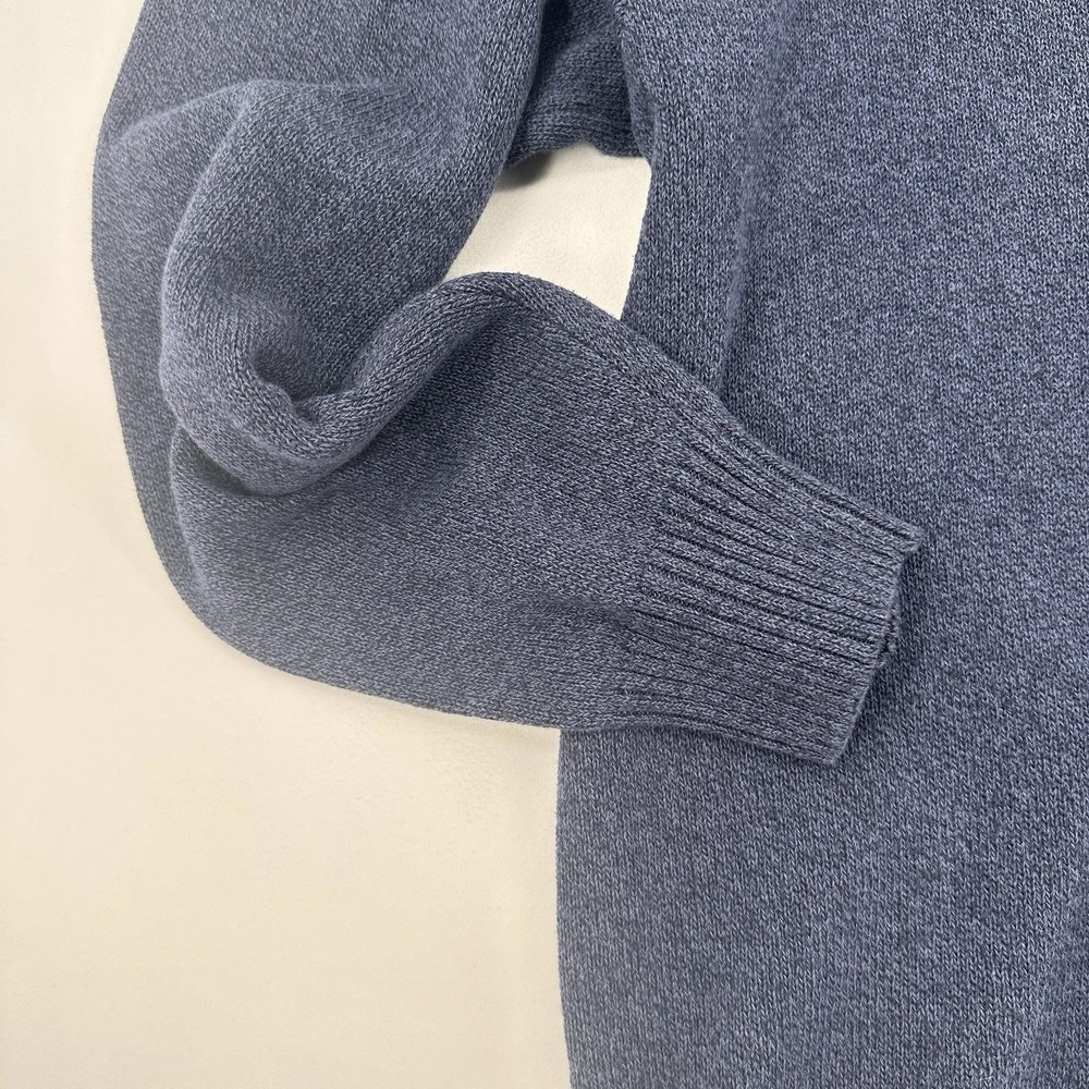 Dockers Men's XL Blue 100% Cotton Full Zip Sweater Cardigan Mock Neck Coastal - Picture 3 of 9